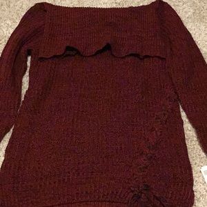 Jessica Simpson off the shoulder sweater
